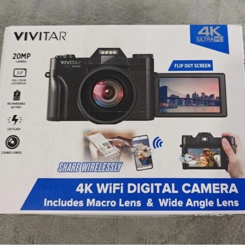 Vivitar 4K WiFi Digital Camera - Black